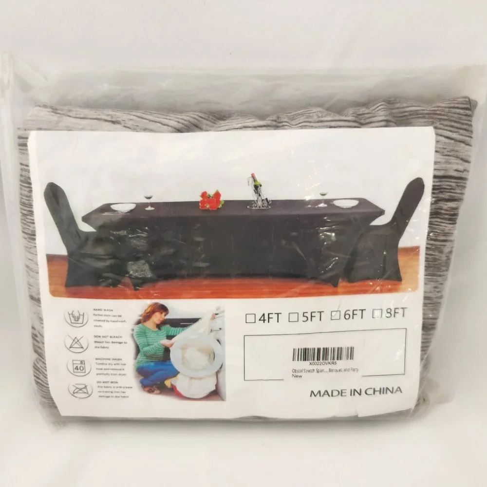 Obstal Stretch Spandex Tablecloth Cover for Standard Folding Tables